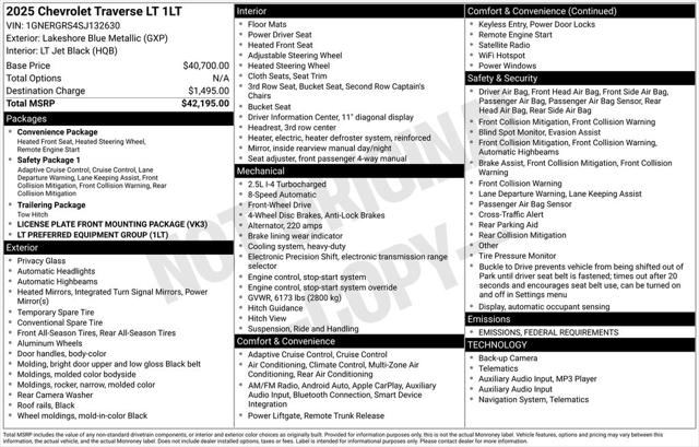 2025 Chevrolet Traverse FWD LT 2025 Chevrolet Traverse FWD LT