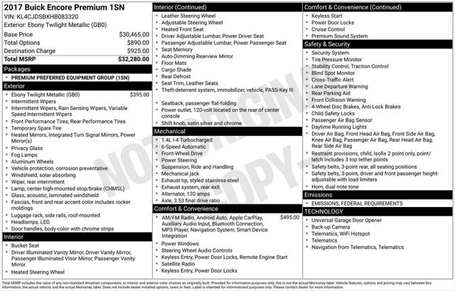 2017 Buick Encore Premium 2017 Buick Encore Premium