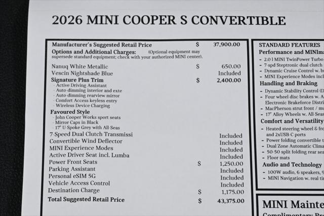 2026 MINI Cooper Convertible Cooper S