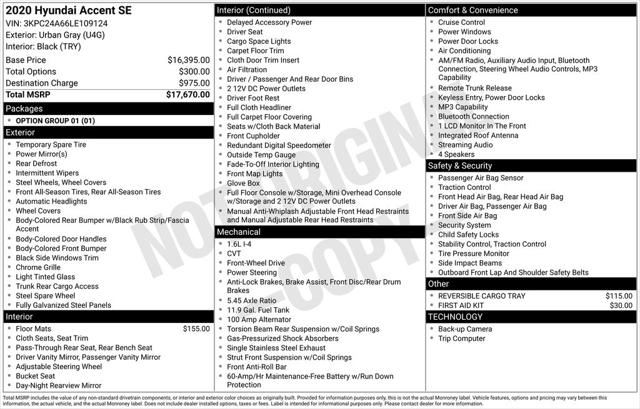 2020 Hyundai Accent SE 2020 Hyundai Accent SE