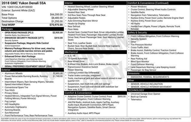 2018 GMC Yukon Denali 2018 GMC Yukon Denali