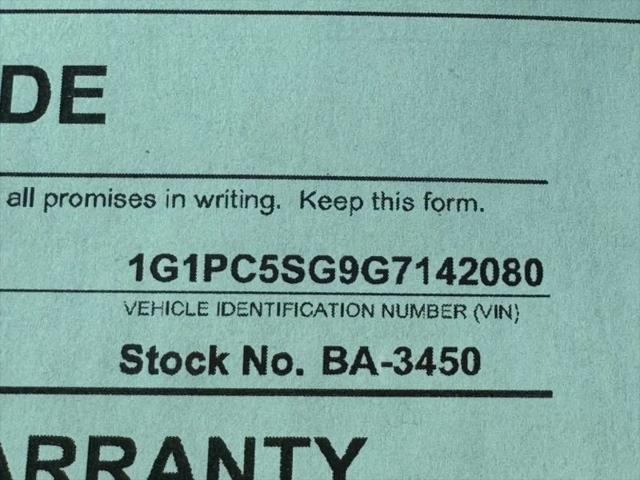 2016 Chevrolet Cruze Limited LS Auto