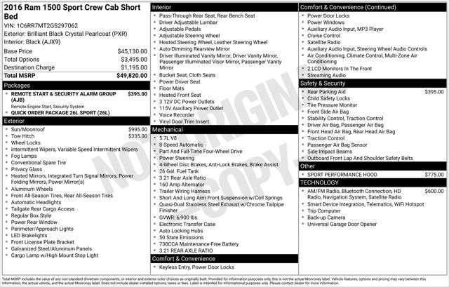 2016 RAM 1500 Sport 2016 RAM 1500 Sport