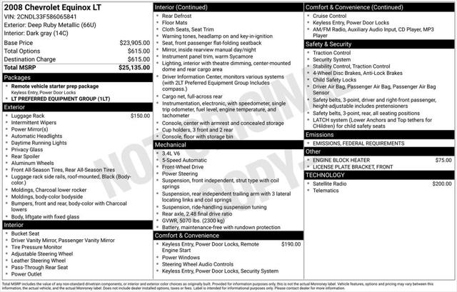 2008 Chevrolet Equinox LT 2008 Chevrolet Equinox LT