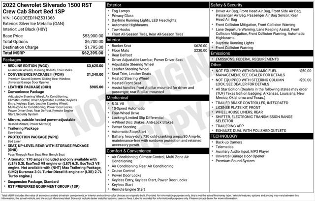 2022 Chevrolet Silverado 1500 4WD Crew Cab Short Bed RST 2022 Chevrolet Silverado 1500 4WD Crew Cab Short Bed RST