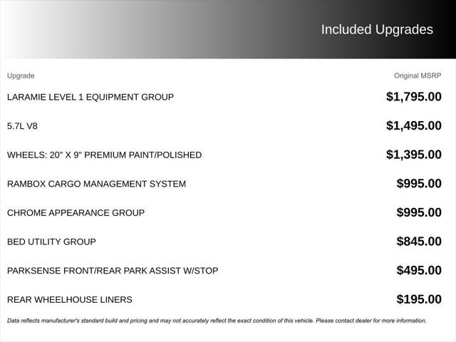 2020 RAM 1500 Laramie Crew Cab 4x4 57 Box 2020 RAM 1500 Laramie Crew Cab 4x4 57 Box