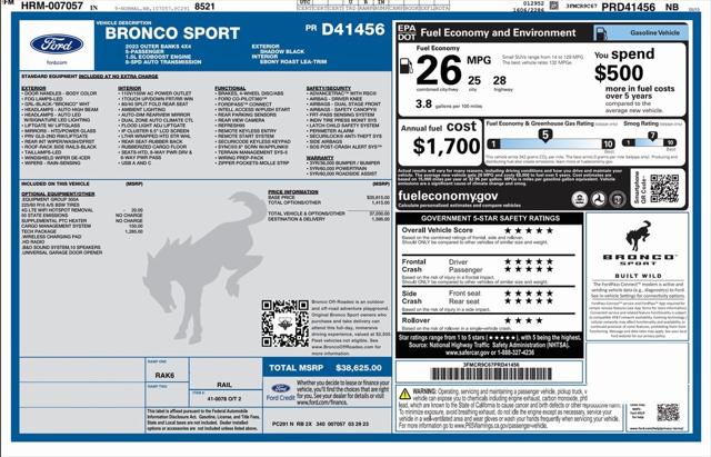 2023 Ford Bronco Sport Outer Banks 2023 Ford Bronco Sport Outer Banks