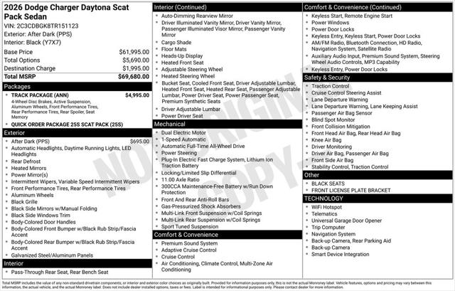2026 Dodge Charger Daytona 4-Door Scat Pack AWD