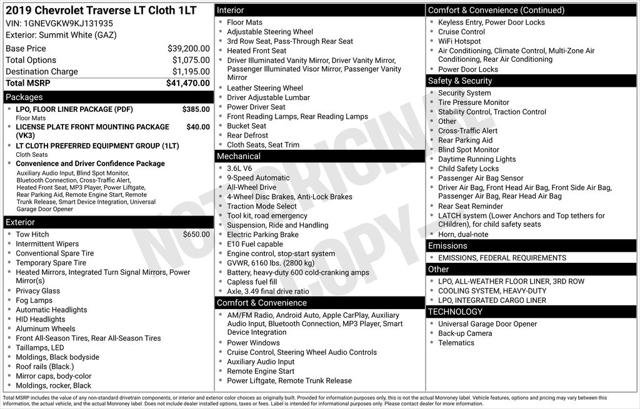 2019 Chevrolet Traverse 1LT 2019 Chevrolet Traverse 1LT