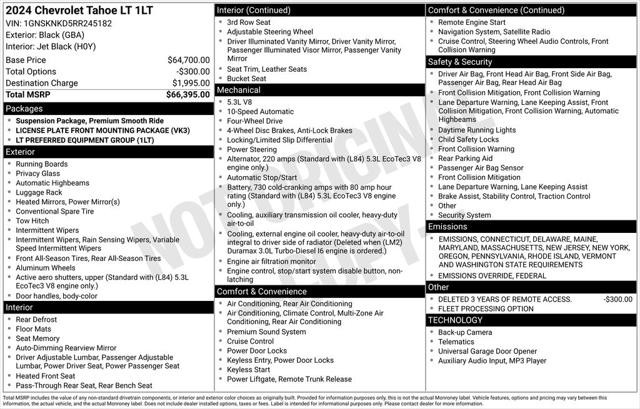 2024 Chevrolet Tahoe 4WD LT 2024 Chevrolet Tahoe 4WD LT