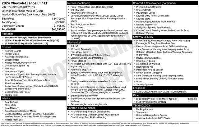 2024 Chevrolet Tahoe 4WD LT