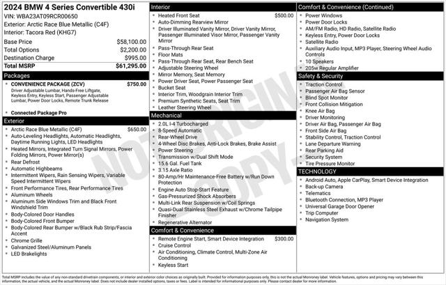 2024 BMW 430i 430i 2024 BMW 430i 430i
