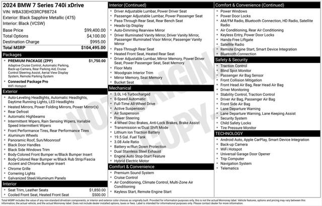 2024 BMW 740i xDrive 2024 BMW 740i xDrive