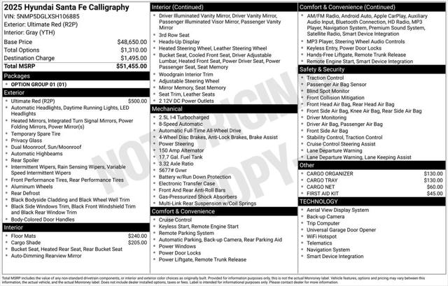 2025 Hyundai Santa Fe Calligraphy