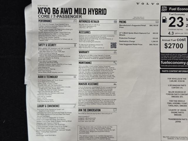 2026 Volvo XC90 B6 Core