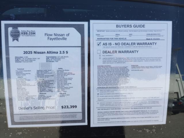 2025 Nissan Altima S FWD