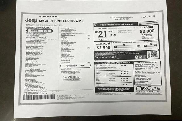 2025 Jeep Grand Cherokee L Laredo X 4x4