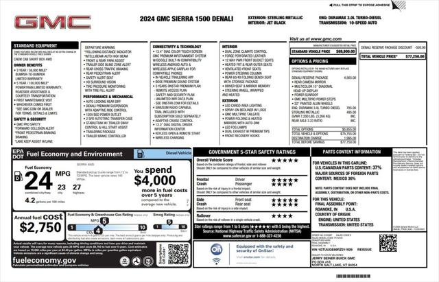 2024 GMC Sierra 1500 4WD Crew Cab Short Box Denali 2024 GMC Sierra 1500 4WD Crew Cab Short Box Denali