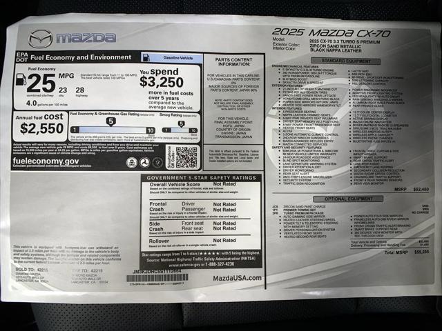 2025 Mazda CX-70 3.3 Turbo S Premium