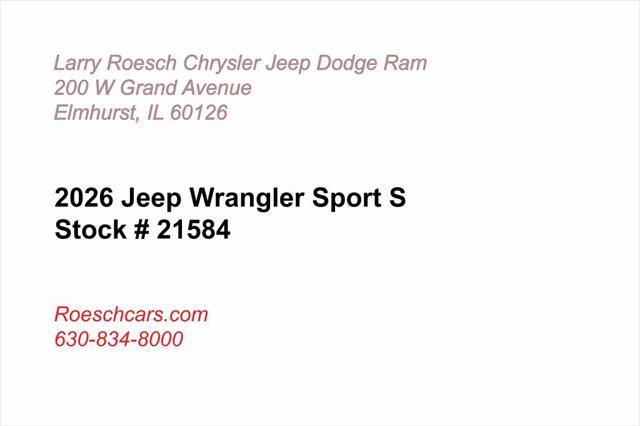 2026 Jeep Wrangler WRANGLER 4-DOOR SPORT S 2026 Jeep Wrangler WRANGLER 4-DOOR SPORT S
