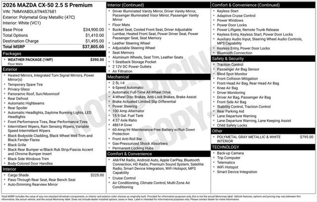 2026 Mazda CX-50 2.5 S Premium