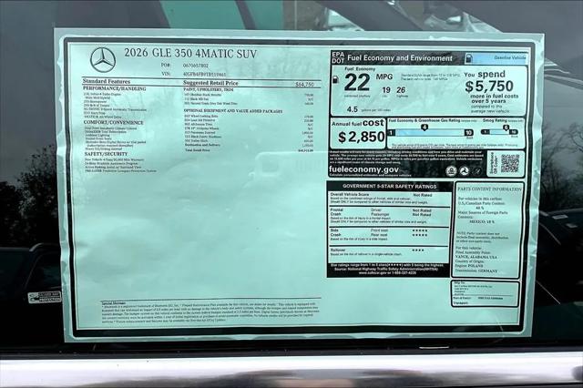 2026 Mercedes-Benz GLE GLE 350 GLE 350