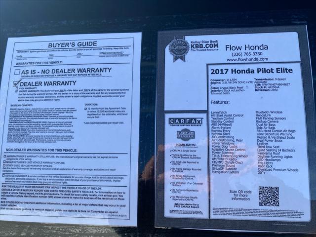 2017 Honda Pilot Elite