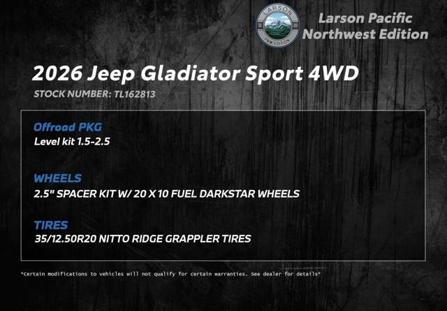 2026 Jeep Gladiator GLADIATOR SPORT 4X4