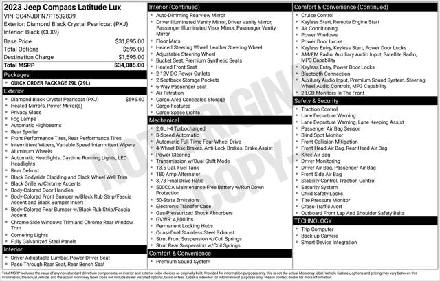 2023 Jeep Compass Latitude Lux FWD 2023 Jeep Compass Latitude Lux FWD