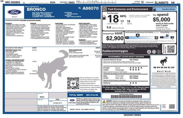 2025 Ford Bronco Badlands 2025 Ford Bronco Badlands