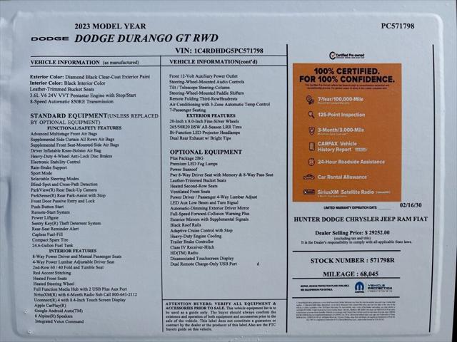 2023 Dodge Durango GT Plus RWD