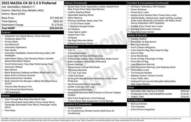 2022 Mazda CX-30 Preferred 2022 Mazda CX-30 Preferred
