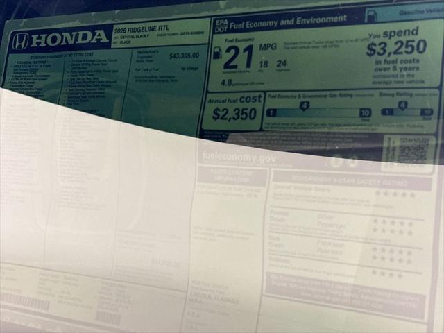 2026 Honda Ridgeline RTL
