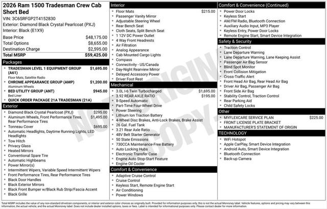 2026 RAM Ram 1500 RAM 1500 TRADESMAN CREW CAB 4X4 57 BOX 2026 RAM Ram 1500 RAM 1500 TRADESMAN CREW CAB 4X4 57 BOX