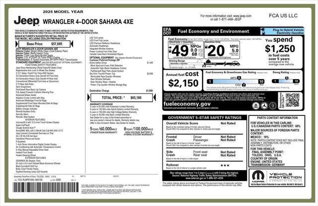 2025 Jeep Wrangler 4xe Sahara 4xe