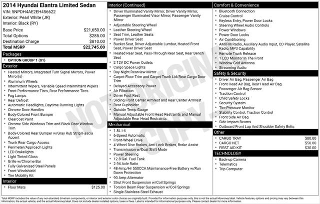 2014 Hyundai Elantra Limited