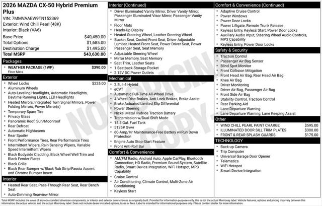 2026 Mazda CX-50 Hybrid Premium Plus