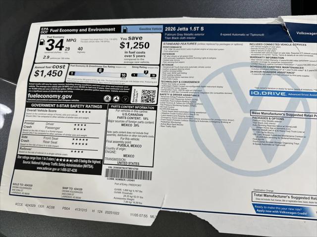 2026 Volkswagen Jetta S