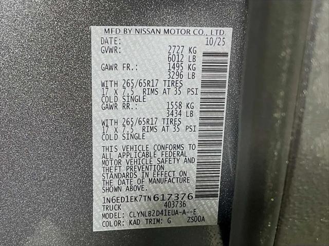 2026 Nissan Frontier Crew Cab SV 4x4