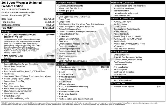 2013 Jeep Wrangler Unlimited Freedom Edition 2013 Jeep Wrangler Unlimited Freedom Edition