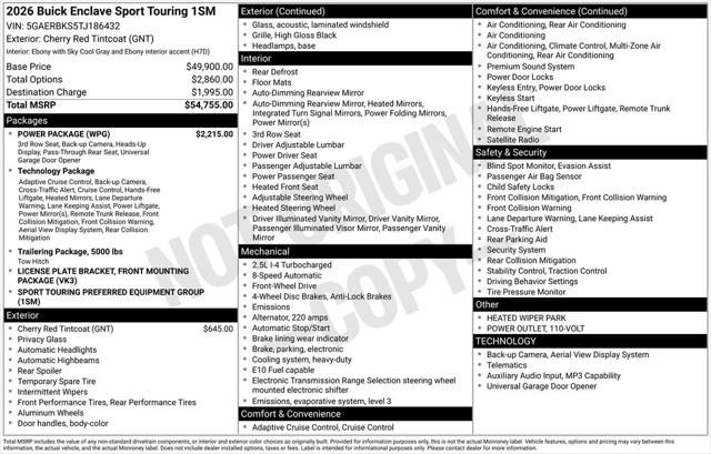 2026 Buick Enclave Sport Touring