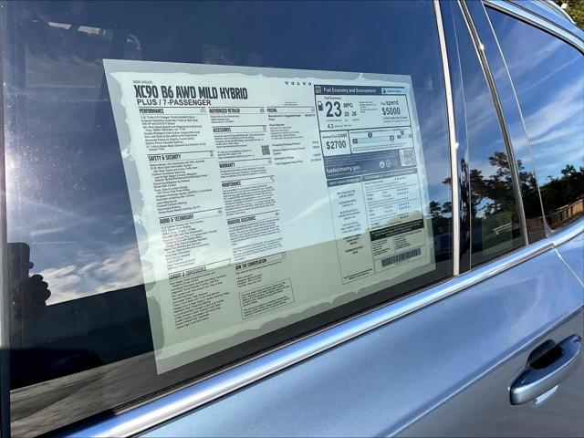 2026 Volvo XC90 Plus, B6 AWD Gas (mild hybrid), Gasoline, Bright, 7 Seats