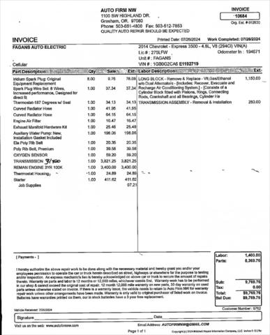 2014 Chevrolet Express Cutaway 3500
