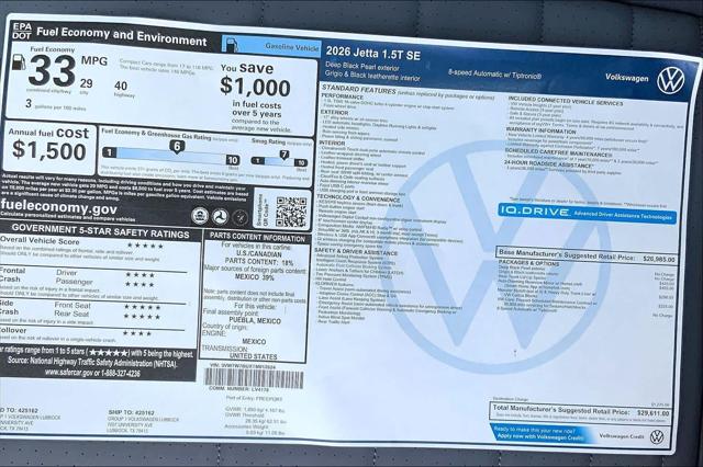2026 Volkswagen Jetta SE
