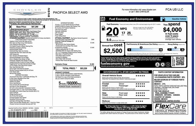 2026 Chrysler Pacifica PACIFICA SELECT AWD