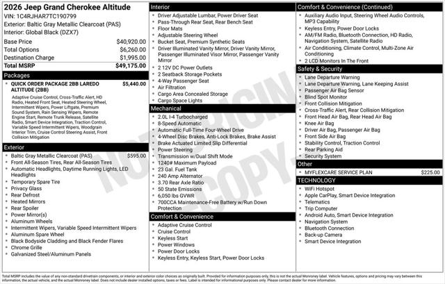 2026 Jeep Grand Cherokee Altitude 4x4