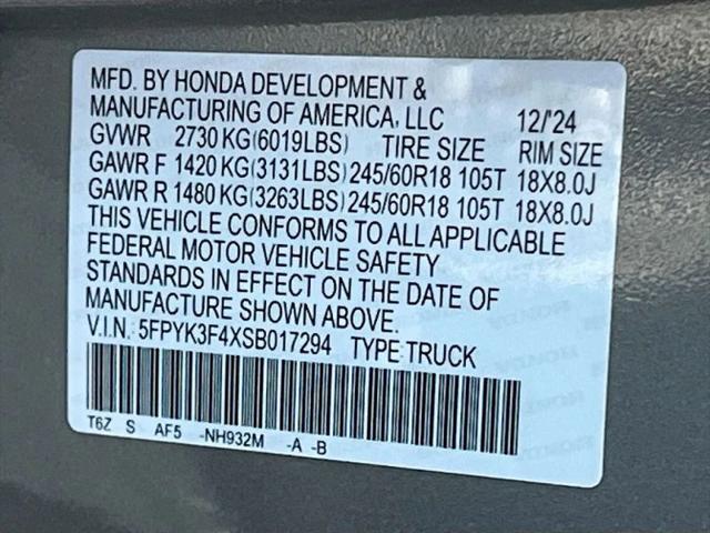 2025 Honda Ridgeline RTL+