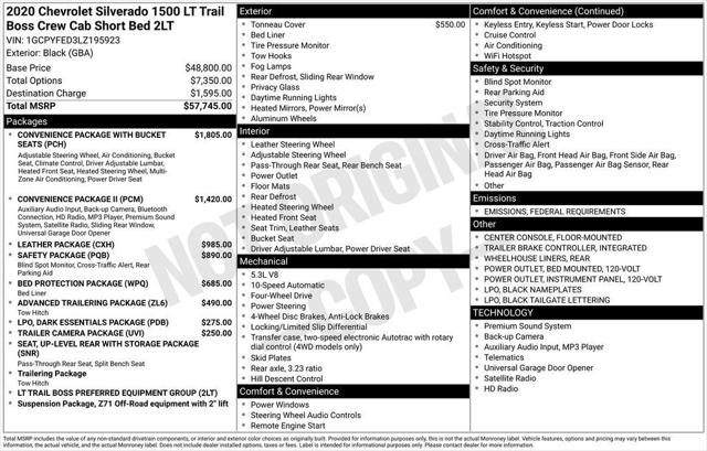 2020 Chevrolet Silverado 1500 4WD Crew Cab Short Bed LT Trail Boss 2020 Chevrolet Silverado 1500 4WD Crew Cab Short Bed LT Trail Boss