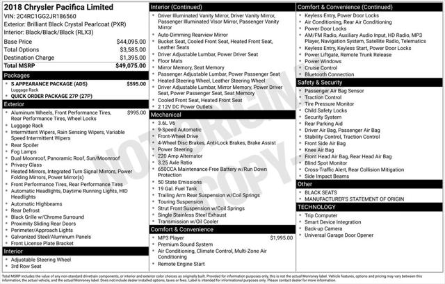 2018 Chrysler Pacifica Limited