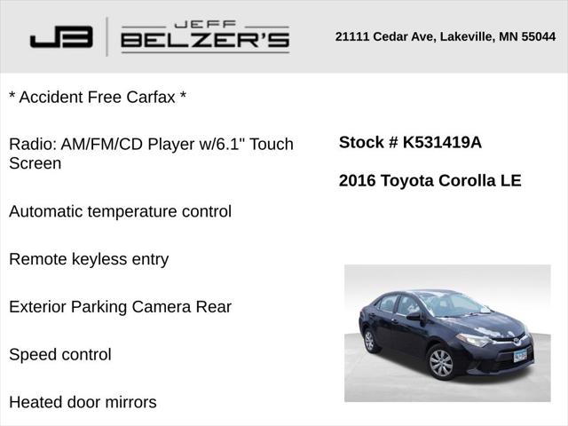 2016 Toyota Corolla LE